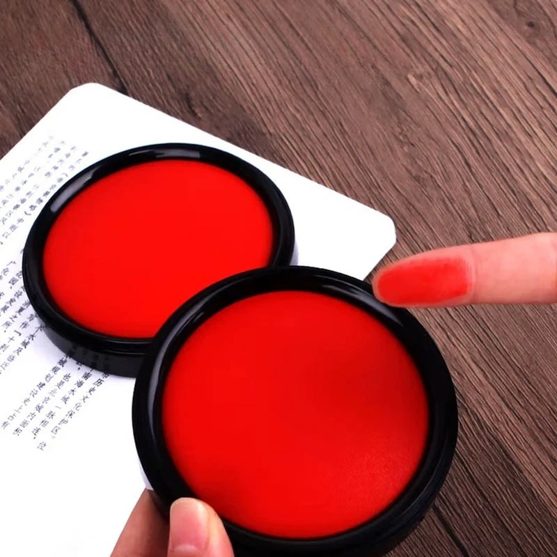Tampon encreur rouge portable pour bureau, finance, usage personnel, empreintes digitales, tampons de sceau, calligraphie et peinture