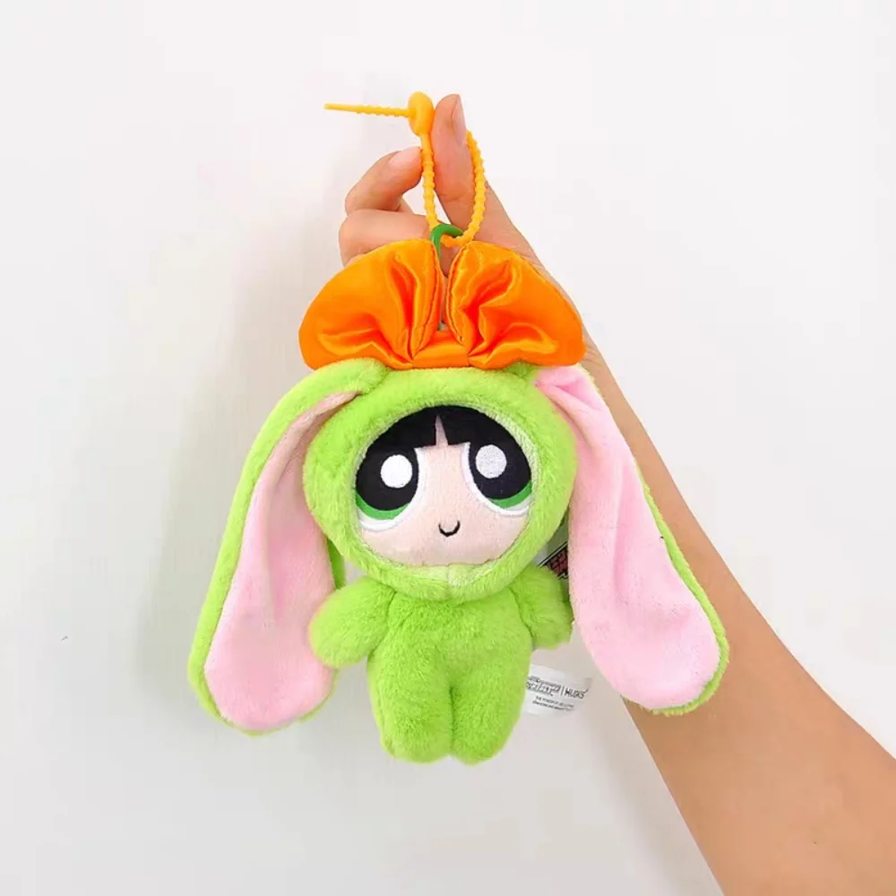 Kawaii Original Anime Powerpuff Mädchen Blasen Samt Puppe Cartoon Buttercup Frauen Rucksack Dekoration Puppen Spielzeug Student Geschenke