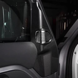 For Land Rover Defender 110 2020-2024 ABS Carbon Fiber Car Door A-pillar Speaker Horn Decoration Cover Stickers Car Accessories