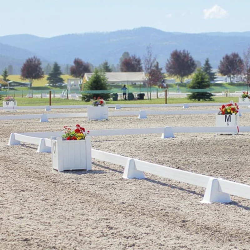 

Fentech 20x 60m White HDPE Wholesale Movable Dressage Area With Dressage Letters,Equestrian Dressage Arena