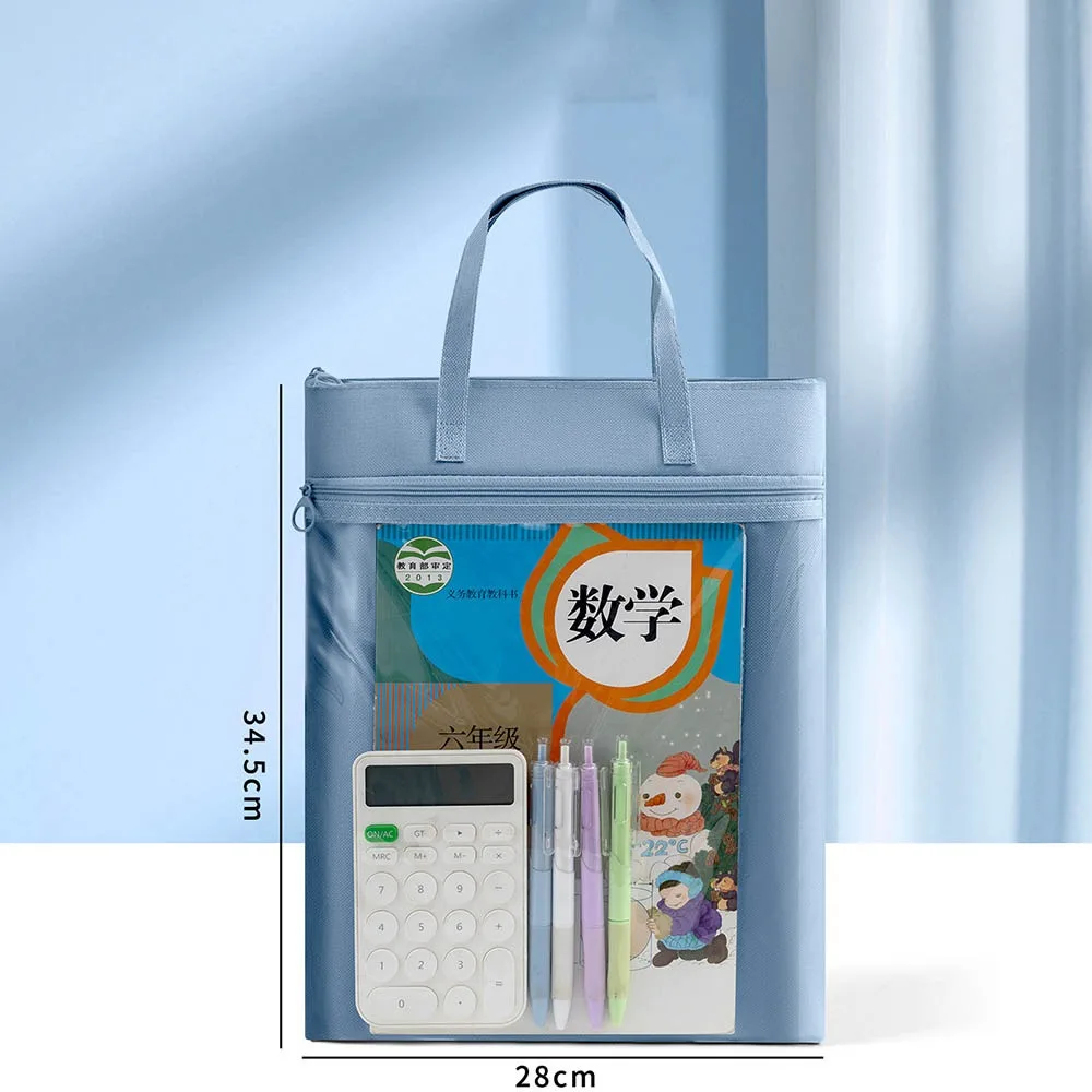 

Oxford cloth Zipper Pouch Bag A4 Waterproof Document Bag Thickened Large Capacity Data Storage Bag School Office Supplies