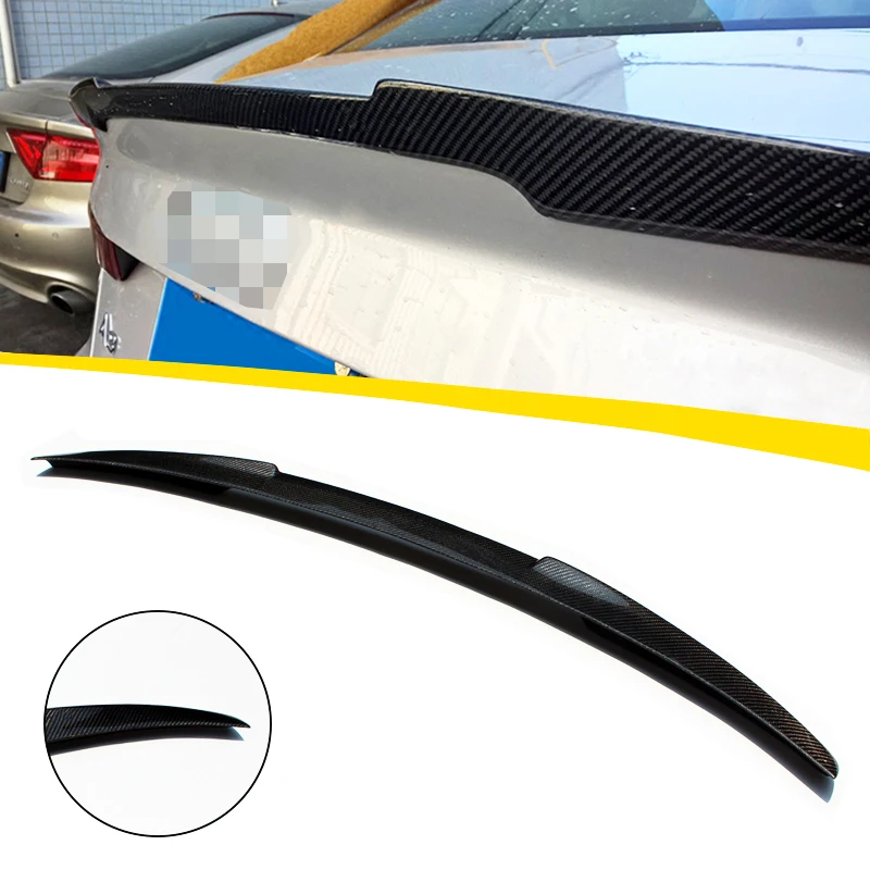 A6 c6 Carbon Fiber Fibre Rear Trunk Spoiler Wing Fit For audi A6 c6 2005-2011, 100% Tested Well