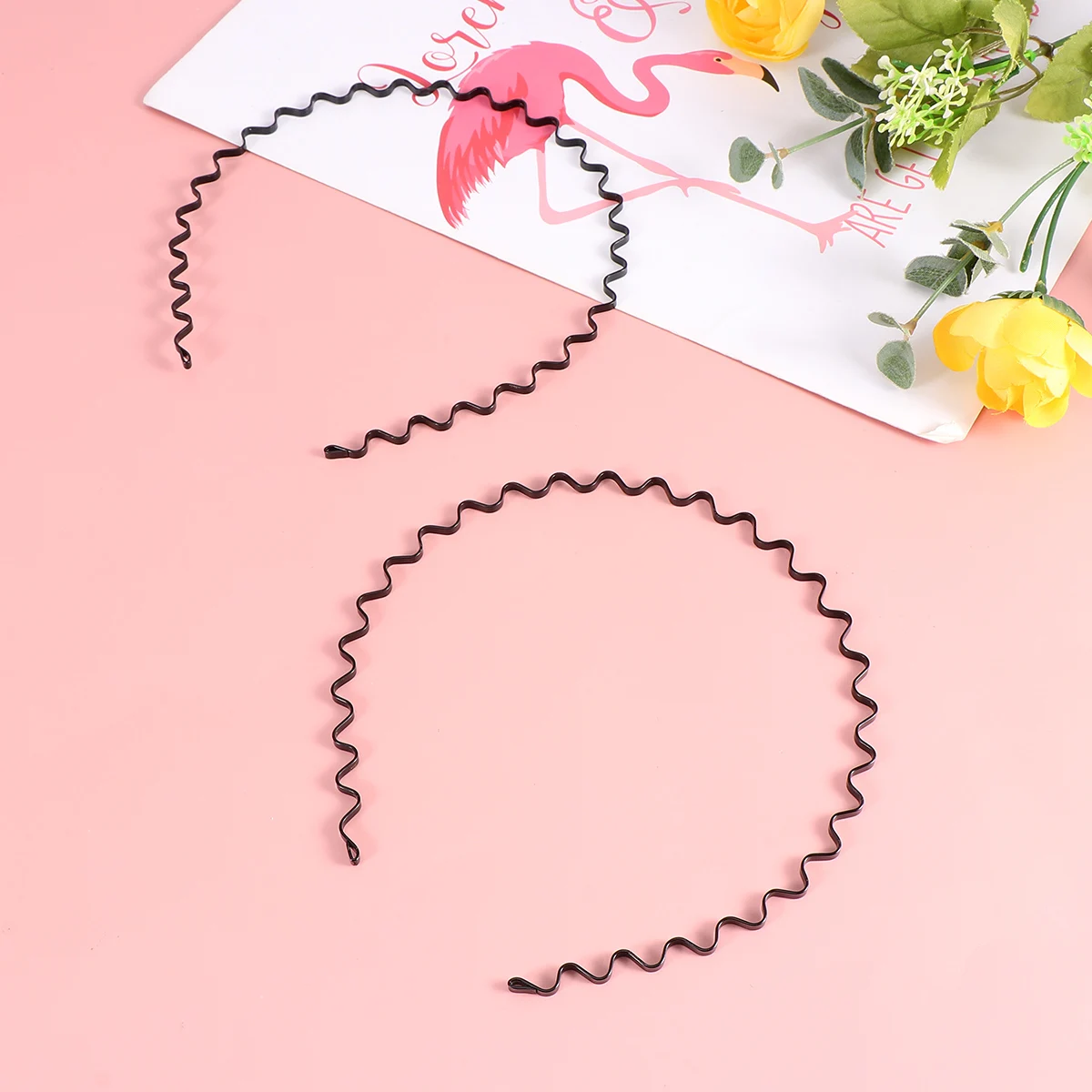 

Stainless Steel Wave Shape Headband for Women Men Anti-Slip Durable Simple Chic Elastic Personality Metal Hair Band Face Wash
