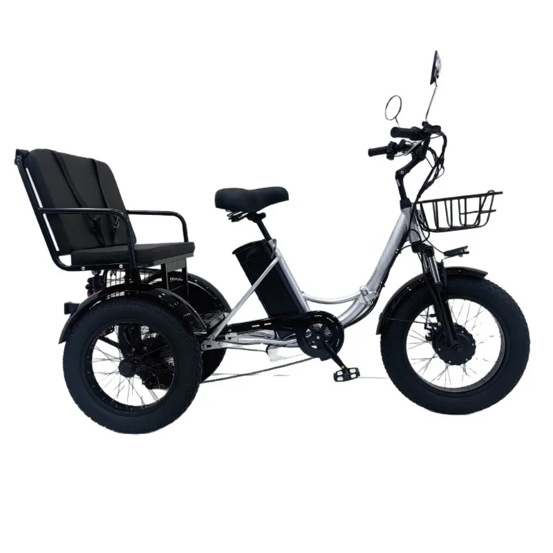 Fat tire electric pedal tricycle snow lithium battery bicycle wholesale and retail