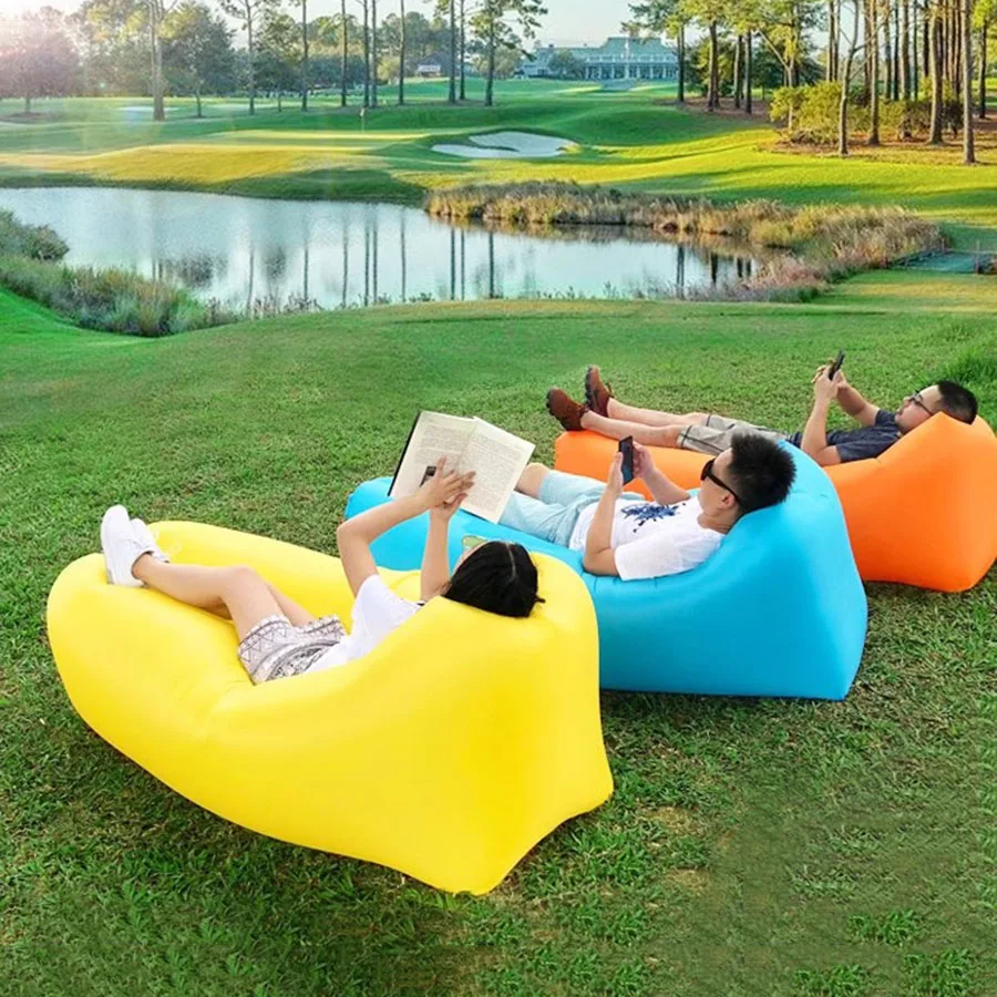 

Beach Lazy Air Sofa Bed Inflatable Couple Camping Foldable Air Sofa Outdoor Nature Romantic Relexing Lounge Divano Sofa Camping