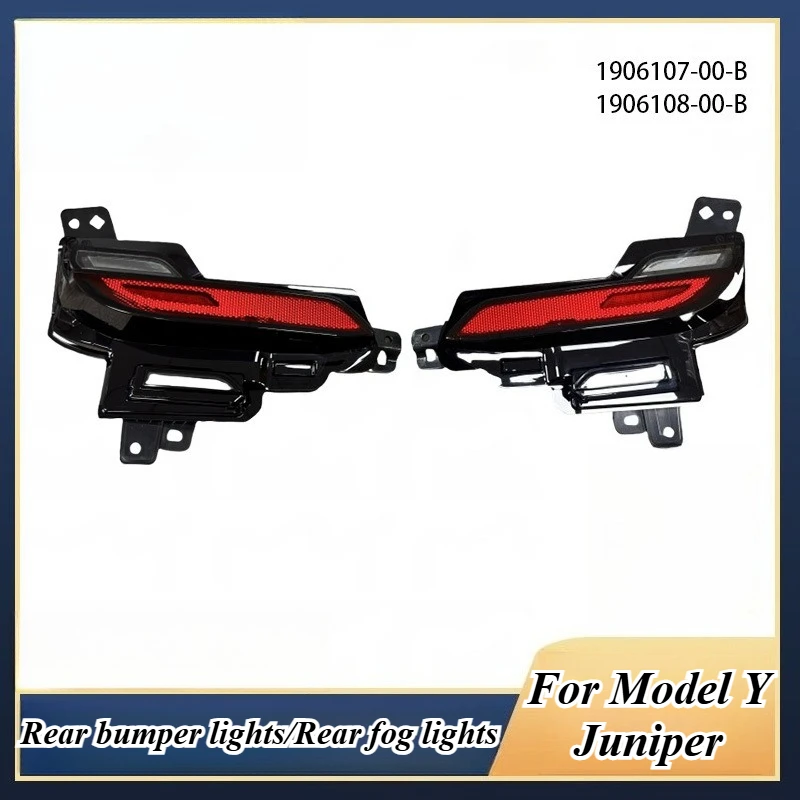 

For Model Y Juniper Rear Bumper Reflector Fog Light 1906107-00-B Style LED Upgrade Exterior Car Styling Accessories Automobiles