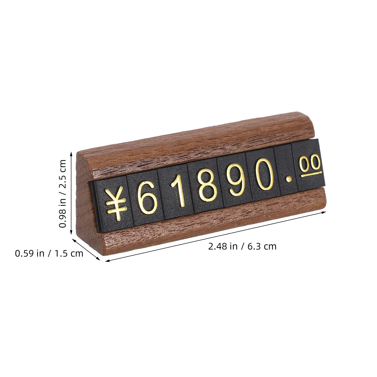 10Sets Jewelry Price Display Tags Premium Wood Plastic Retail Store Tags Clear for Pricing Shop Price Signs
