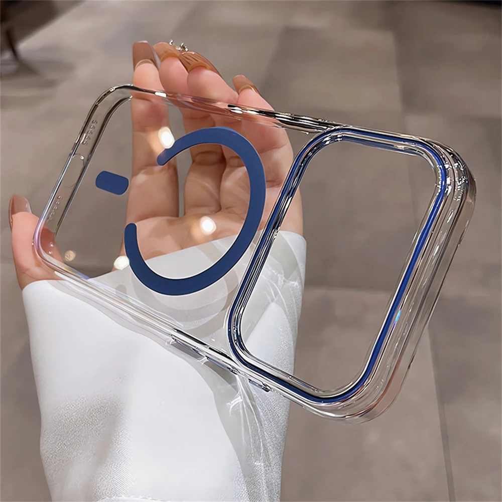 Transparente ultradünne PC-Hülle für MagSafe Magnetische Hülle für iPhone 18 17 16 15 14 13 Pro Max Plus Air Candy Color Stoßfeste Abdeckung – Detail 6