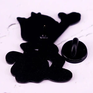 Anime Felix Black Cat Esmalte Pins, Cute Cartoon Metal Brooch, Badge Fashion Jewelry, Chapéu de roupa, Mochila Acessório Presentes 8 principais vendas bolsa do gato felix - №8