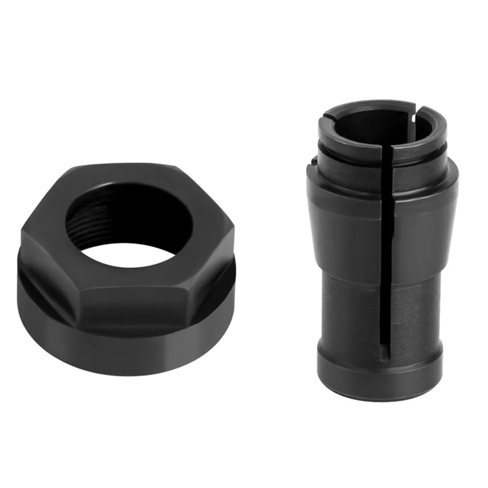 M22 12mm Collet Chuck Adapter With Nut Carbon Steel Engraving Machine Chuck Nut Electric Router Milling Cutter Accessories