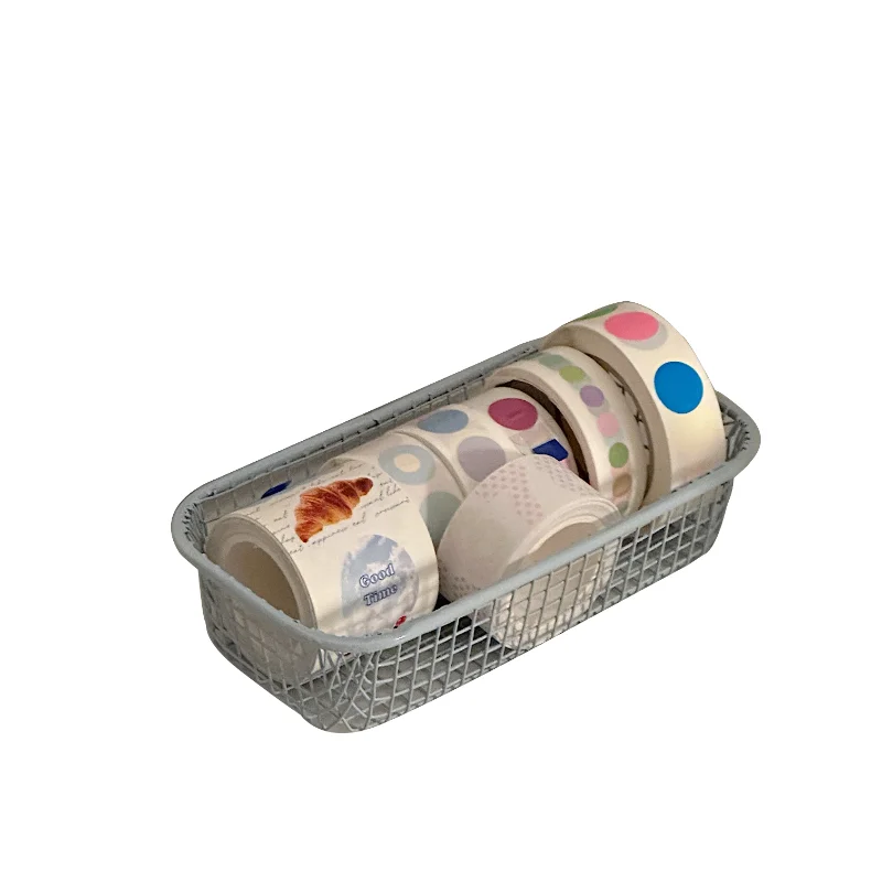 سلة تخزين معدنية من SKYSONIC منظم أشتات سطح المكتب بطاقات الصور والقرطاسية وحامل فرز المكياج ومورد المكتب والمنزل