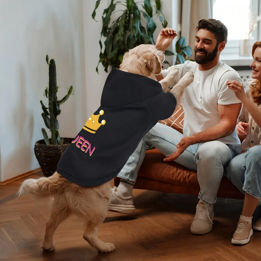 Dog Sweater Hoodie - Queen Crown & 