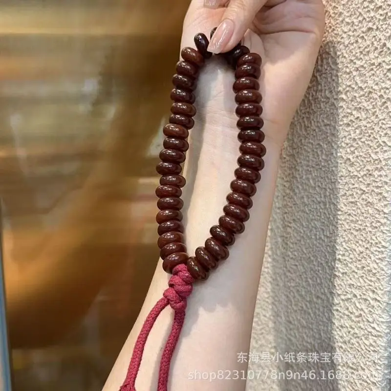 Chocolate Bodhi Root Donut Handheld Bracelet, A Decorative Accessory Projects, Handmade Materials Bracelets