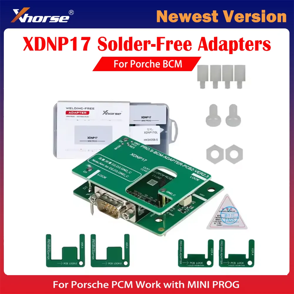 Xhorse XDNP17 Solder Free Adapter for Por Sche BCM Works with VVDI Prog, Mini Prog, Key Tool Plus Xhorse Adapter Key Programmer