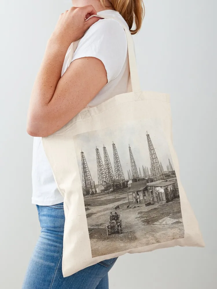 

Spindletop Oil field - Texas 1902 Tote Bag Cloth bag Women's bags tote bag hand