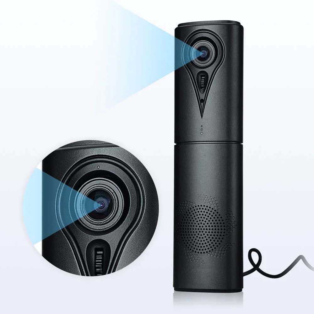 AI Panoramic Video Conferencing Camera with Speaker UltraHD 4K 360 Conference Camera