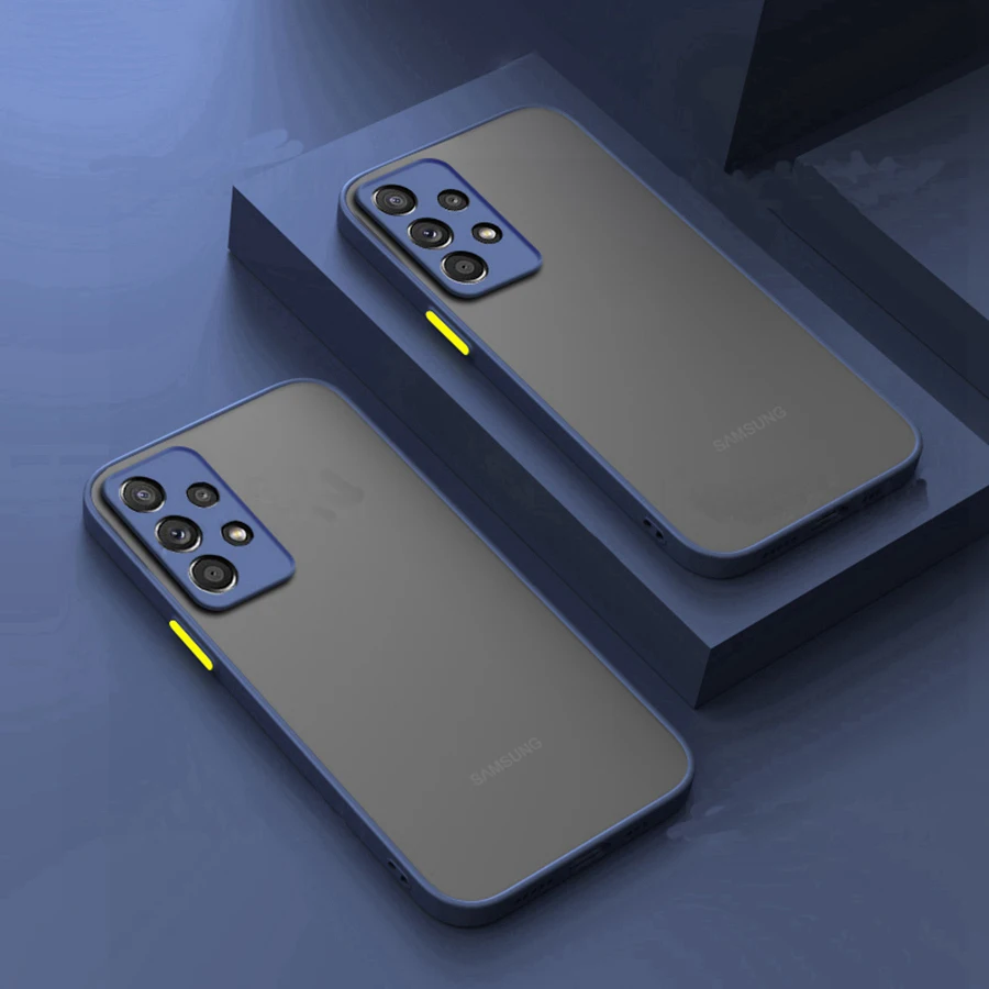 Armor Shockproof Matte Case For Samsung Galaxy A72 A04 A52 S A15 A32 A22 A36 A33 A53 A73 A56 A55 A35 5G A23 A13 A25 Bumper Cover