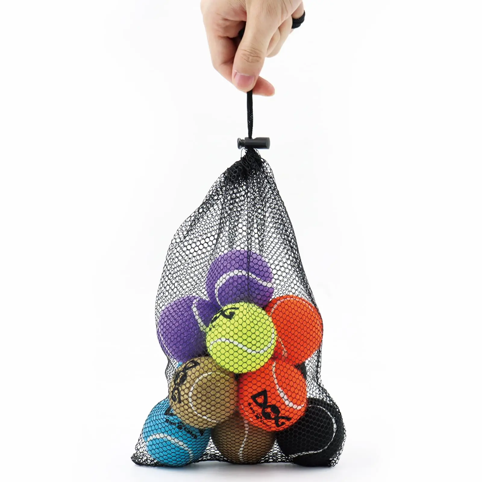 

12 Pack Colorful 2.0'' Tennis Balls for Dogs Durable Non-Toxic Outdoor Fetch Toys with Mesh Bag SGS Certified