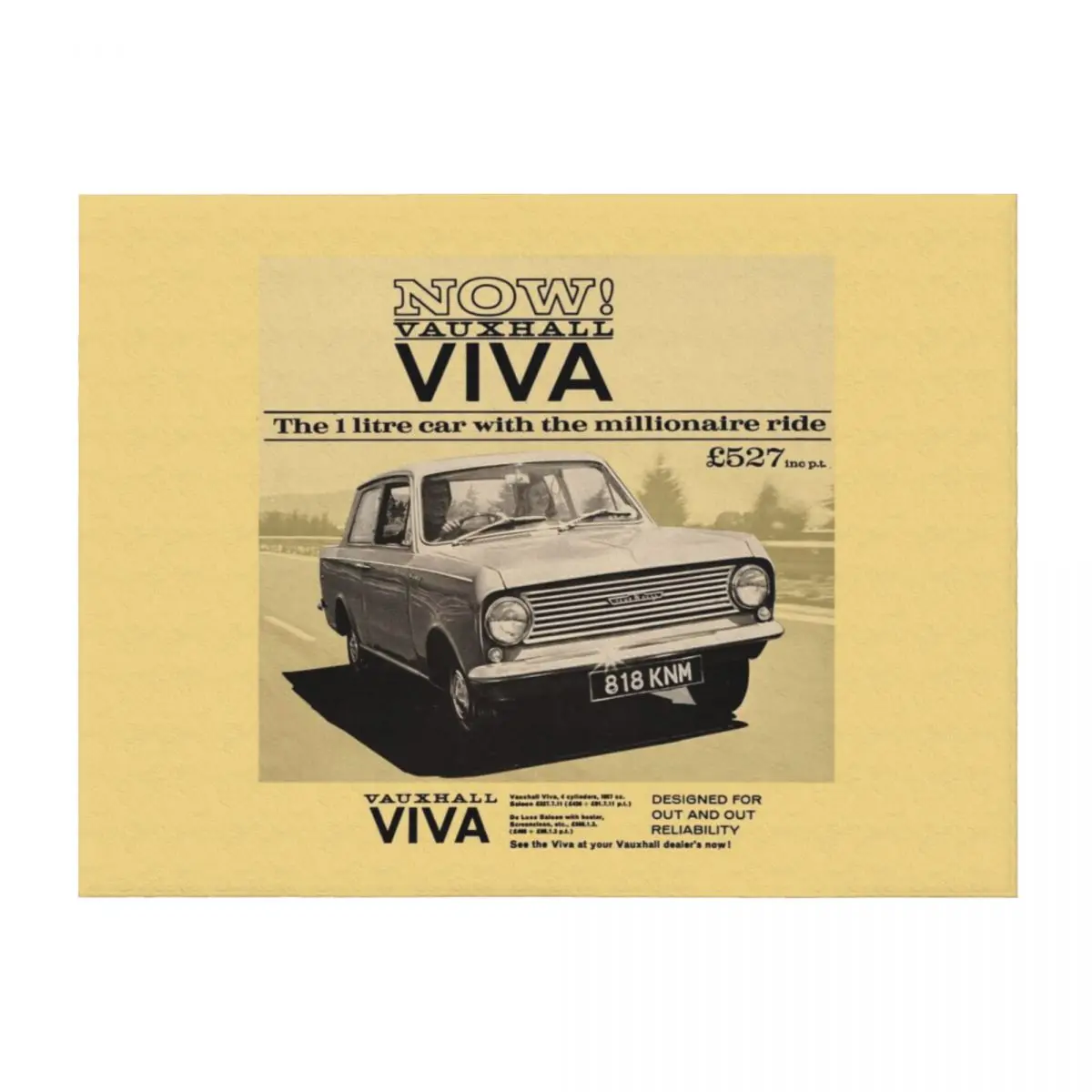 

VAUXHALL VIVA Throw Blanket Luxury St Fashion Sofas blankets and throws Hairys Blankets