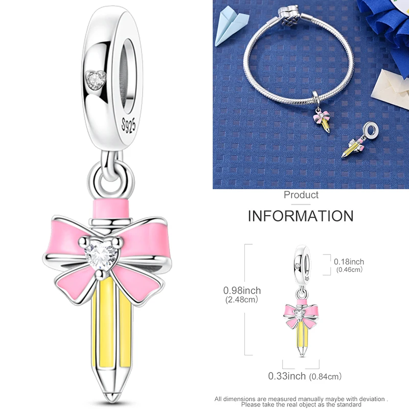 2026 Neuer 925 Sterling Silber Schleifen-Charm Herz Keltischer Knoten Perlen-Anhänger Passend für Europäische Armbänder DIY Damen Schmuck Geschenk – Detail 36