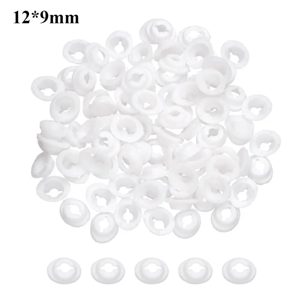 100Pcs/bag 8 Sizes DIY Craft Accessories  Nose Washers  Animal  Plastic Safety Eyes Round Gaskets Washers