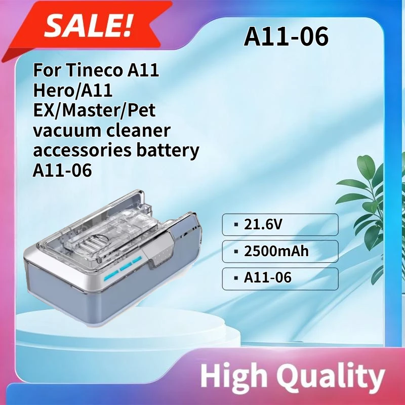 2500mAh Compatible with Tineco A11 Hero/A11 EX/Master/Pet Vacuum Cleaner Accessories Battery A11-06