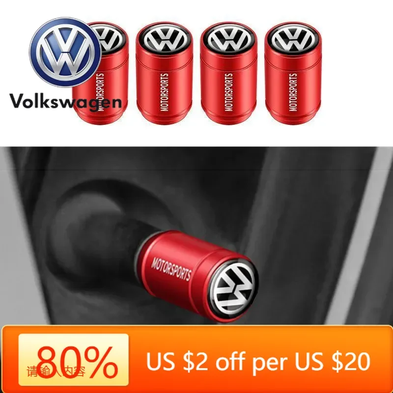 

Горячие эмблемы, 4 шт., 3D металлические колпачки для клапанов шин, крышка стержня воздуха для автомобильных шин, украшение для VW Volkswagen GTI Golf 7 Passat R Polo Passat Je