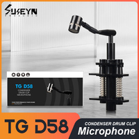 BYD7 TG- D58/Tom Snare Drum Microphone (Metal) Cardioid Mic For Drum Instrument Music Pick Up