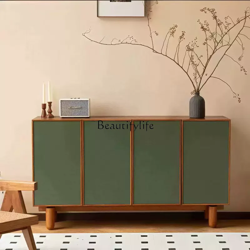 

Medieval teak French retro porch storage decorative cabinet