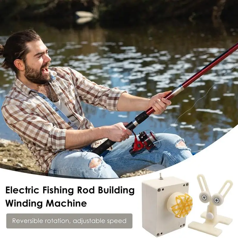 DIY Fishing Rod Building Kit Fishing Rod Epoxy Resin Rotating Gluing Machine 0-40 Rpm Electric Fishing Rod Building Winding