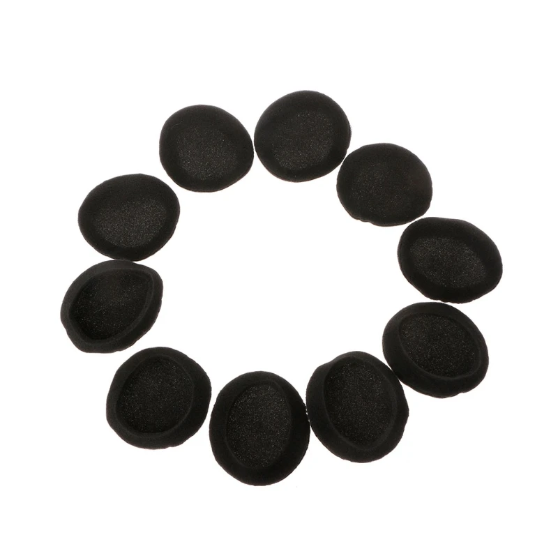 10 stuks 50 mm zachte spons hoofdband hoofdtelefoonkussen kussen headset cover vervanging schuim oorbeschermer cover voor