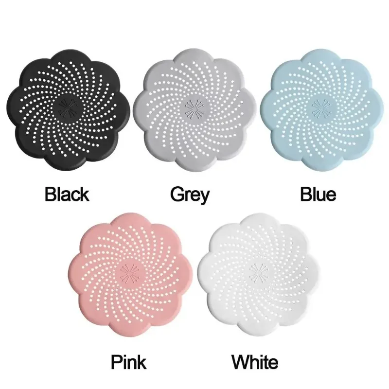 Silikon Bodenablauf Abdeckung Blume Form Mesh Waschbecken Sieb Anti-blocking Haar Reinigen Abfall Catcher Küche Bad Zubehör