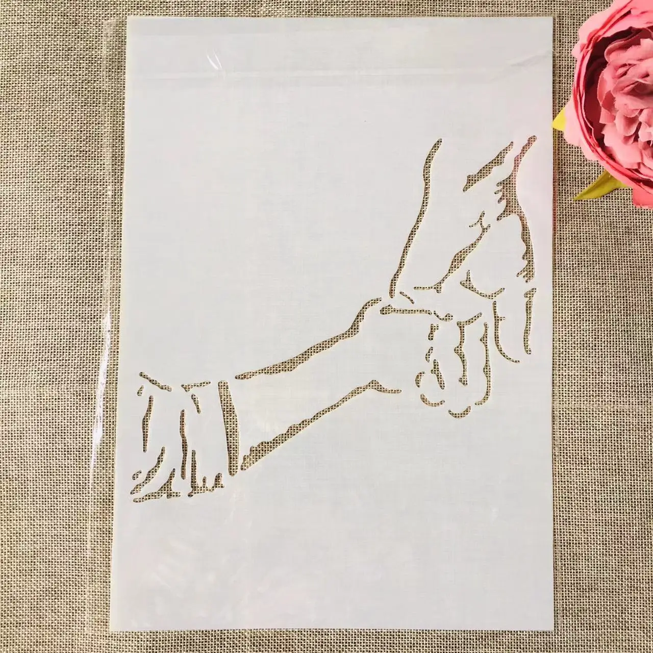 A4 29*21cm Liebhaber Hand In Hand DIY Schichtung Schablonen Wand Malerei Sammelalbum Färbung Präge Album Dekorative Vorlage