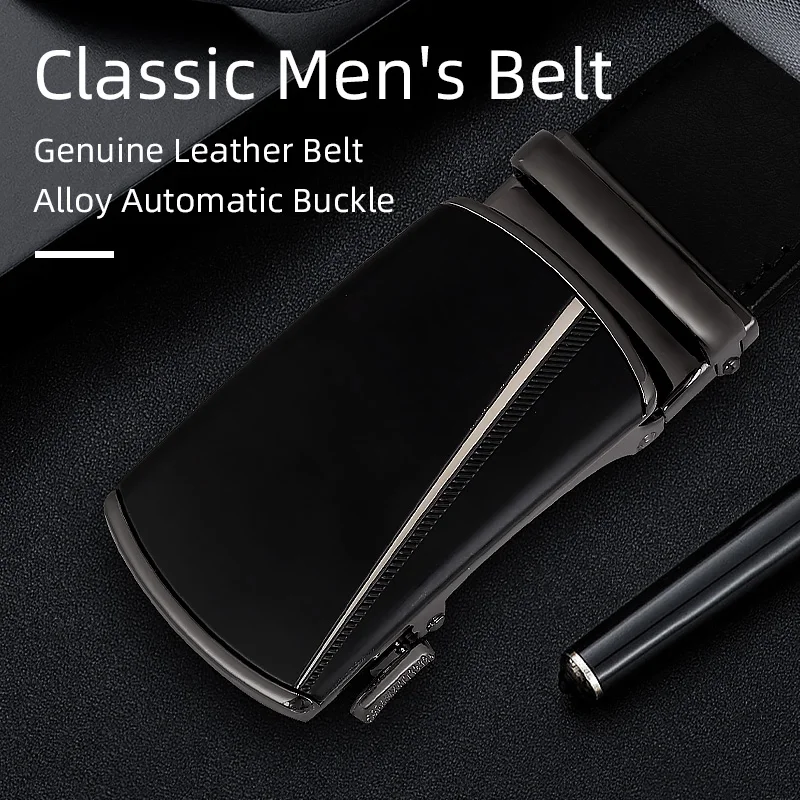 

Men's genuine leather belt high-grade business belt