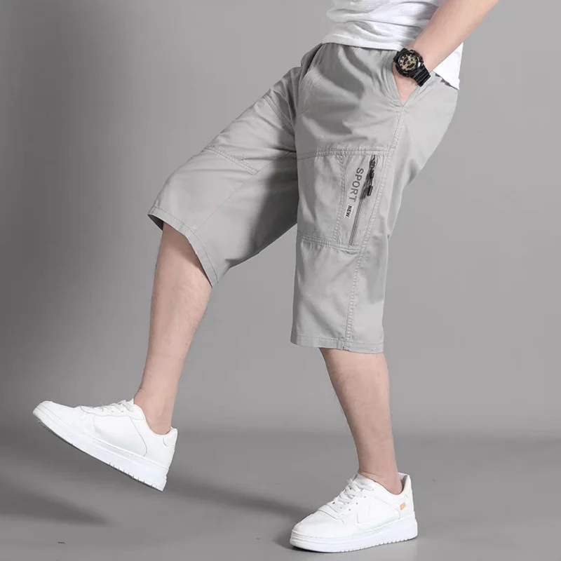 Pantalones cortos Harajuku para hombre, shorts informales a la moda, sencillos, holgados, medianos, finos, 7 puntos, jodhpurs