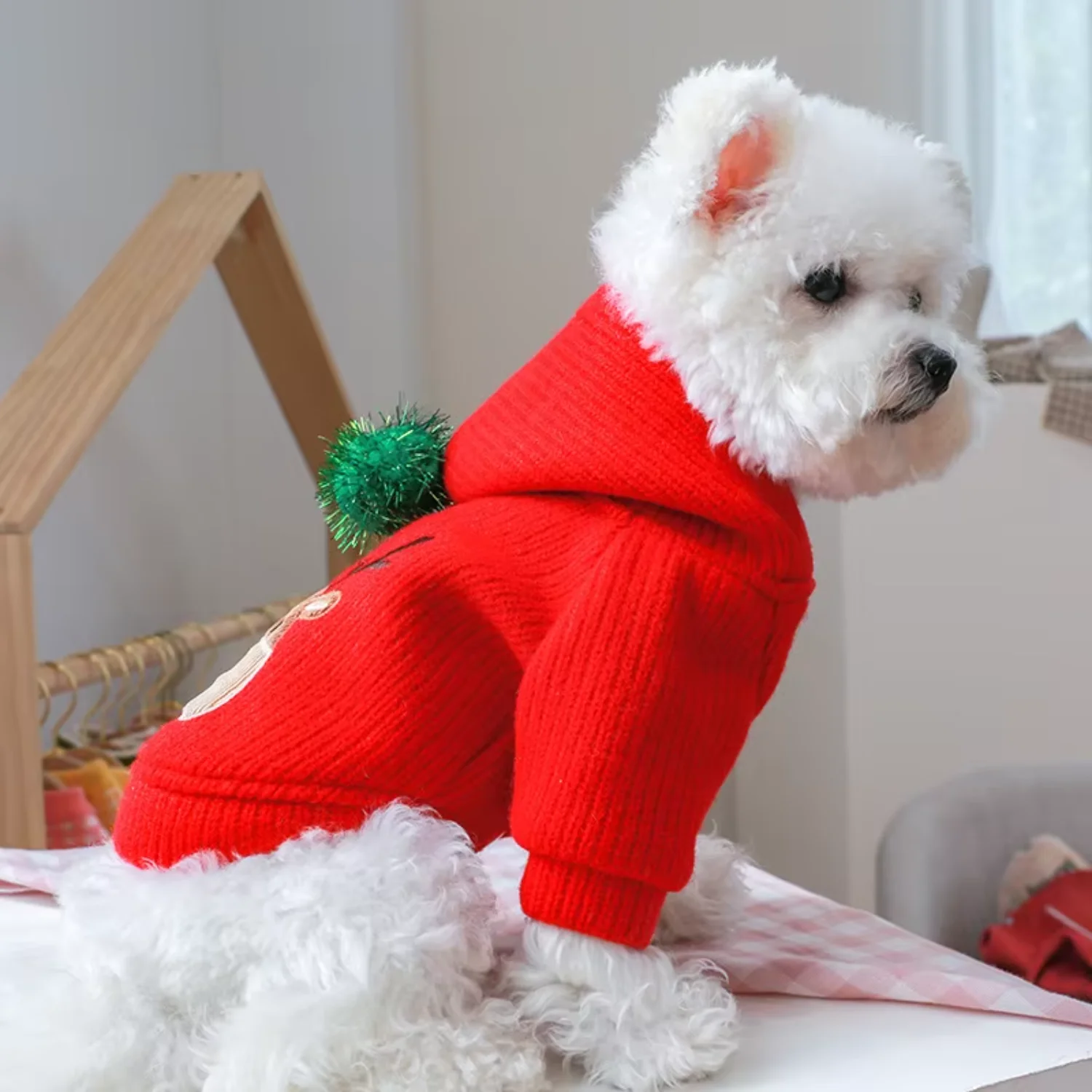 Pet Skirt Dress Warm Winter Christmas  Small Dog Clothes