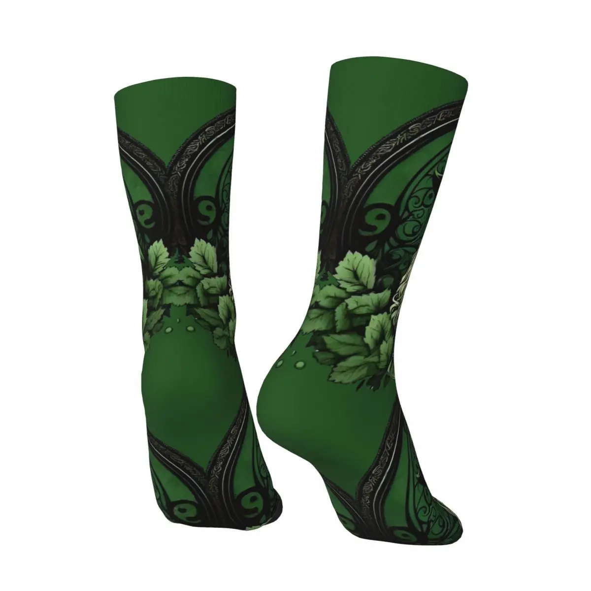 Hip Hop Retro Classic Crazy Men's compression Socks Unisex St. Patrick's Day Irish Shamrock Harajuku Pattern Printed Crew Sock