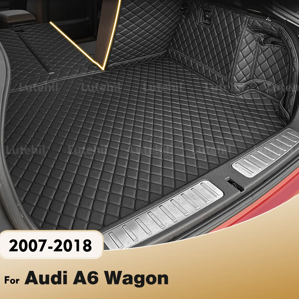 

LUTEHIL для Audi A6 Wagon 2007-2018 17 16 15 14 13 12 11 10 Автоматический коврик для багажника с полным покрытием, чехол для багажника, накладка для багажника, вкладыш для багажника