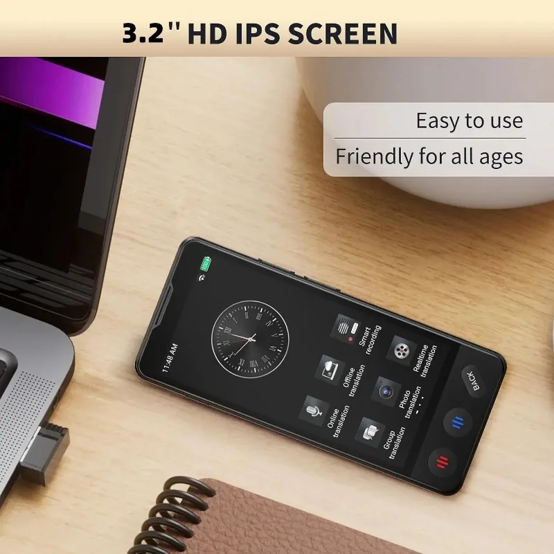 مترجم F13 ذكي AI ChatGPT مساعد صوتي ترجمة دقيقة يدعم 140 لغة تسجيل الصور دون اتصال بالإنترنت