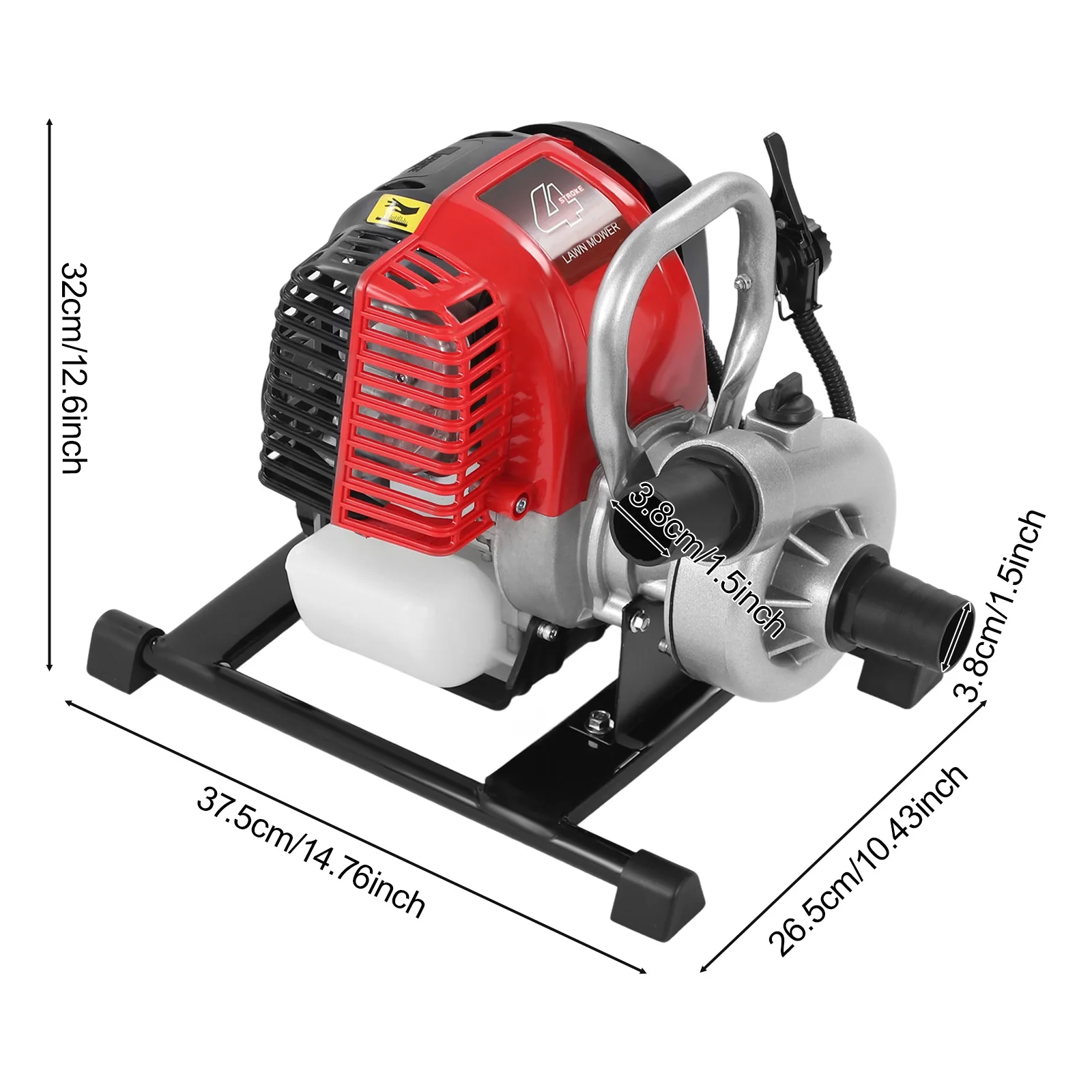 

4-тактный водяной насос 36,5CC, бензиновый водяной насос, насос для перекачки воды, 1,6 л.с. для сельскохозяйственных садов