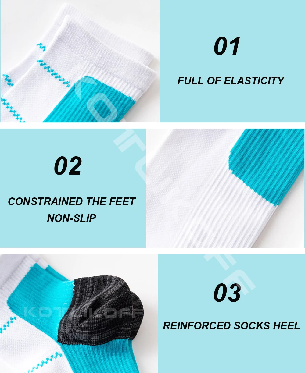 KOTLIKOFFCompression Socks For Plantar Fasciitis Foot Pad Heel Spurs Arch Pain Comfortable Socks Venous Ankle Sock Insoes