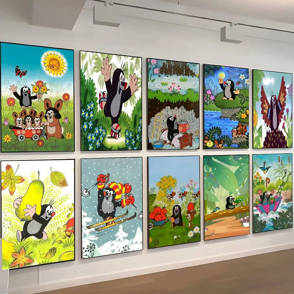 Aniem The L-Little Mole   Posters High Quality Self-adhesive Wall Art Decorations Color Prints Sticky