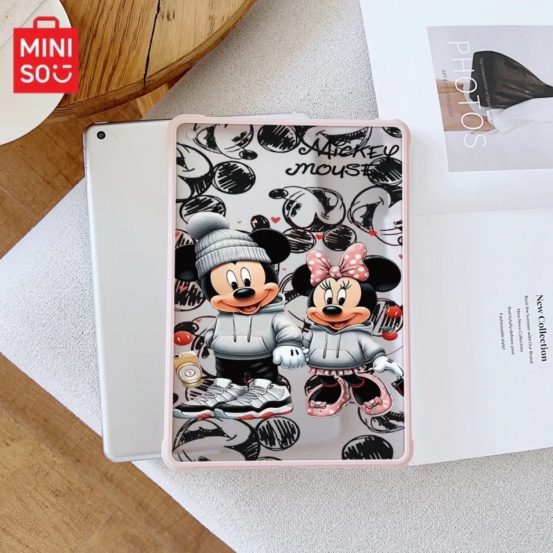 

Miniso DisneyMinnie iPad pink Transparent anti-Drop case, suitable for iPad Pro 2022/2024,iPad Air3/5th,iPad Mini 6,iPad 6/10th