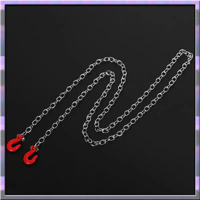 A49U 5X 1:10 RC Crawler Accessories Tow Chain With Trailer Hook For Axial SCX10 90046 TAMIYA CC01 RC4WD D90 D110 TF2