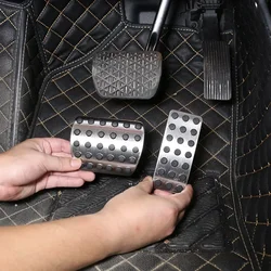 For Mercedes Benz A B Class GLB W177 W247 X247 2019-2024 Stainless Steel Silver Car Gas Fuel Brake Pedal Car Accessories