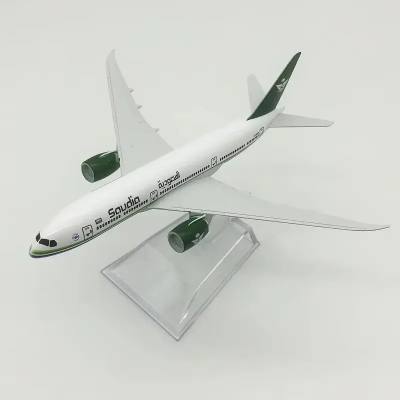 16cm Arabia Saudyjska Airlines B787 Airbus w skali 1:400 Boeing 787 linia lotnicza odlew ze stopu metalu model samolotu zabawka ze stojakiem