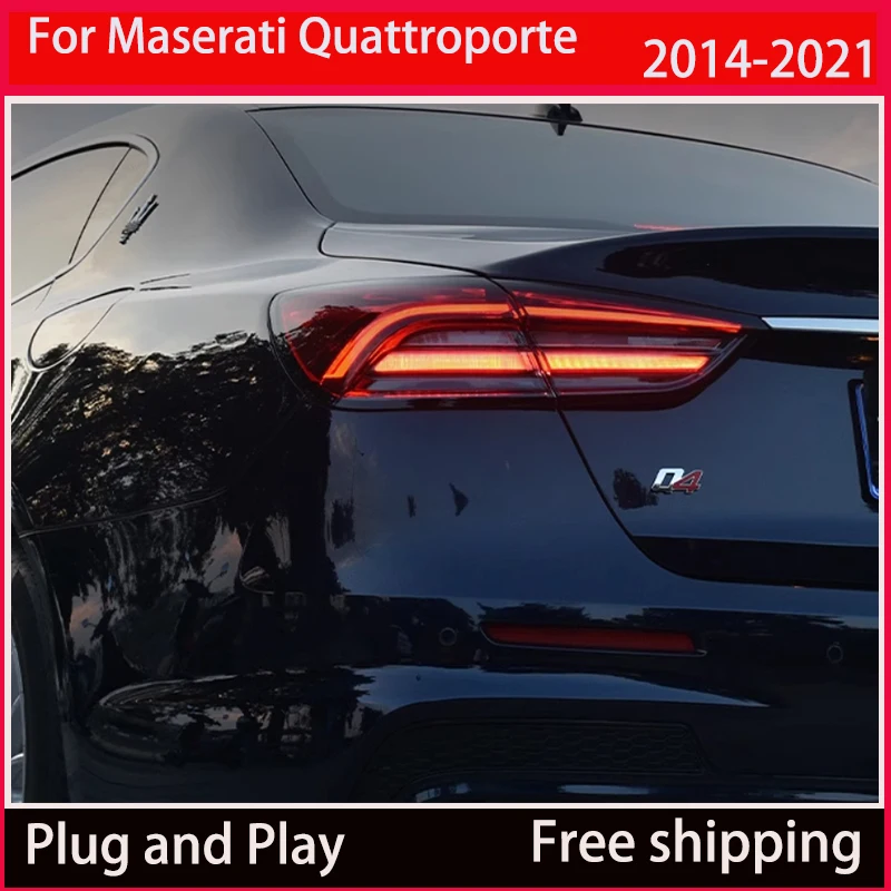 For Maserati Quattroporte 2014-2021 LED Taillight Upgrade New Trofeo Version  Rear Tail Light Turn Brake DRL Lamp