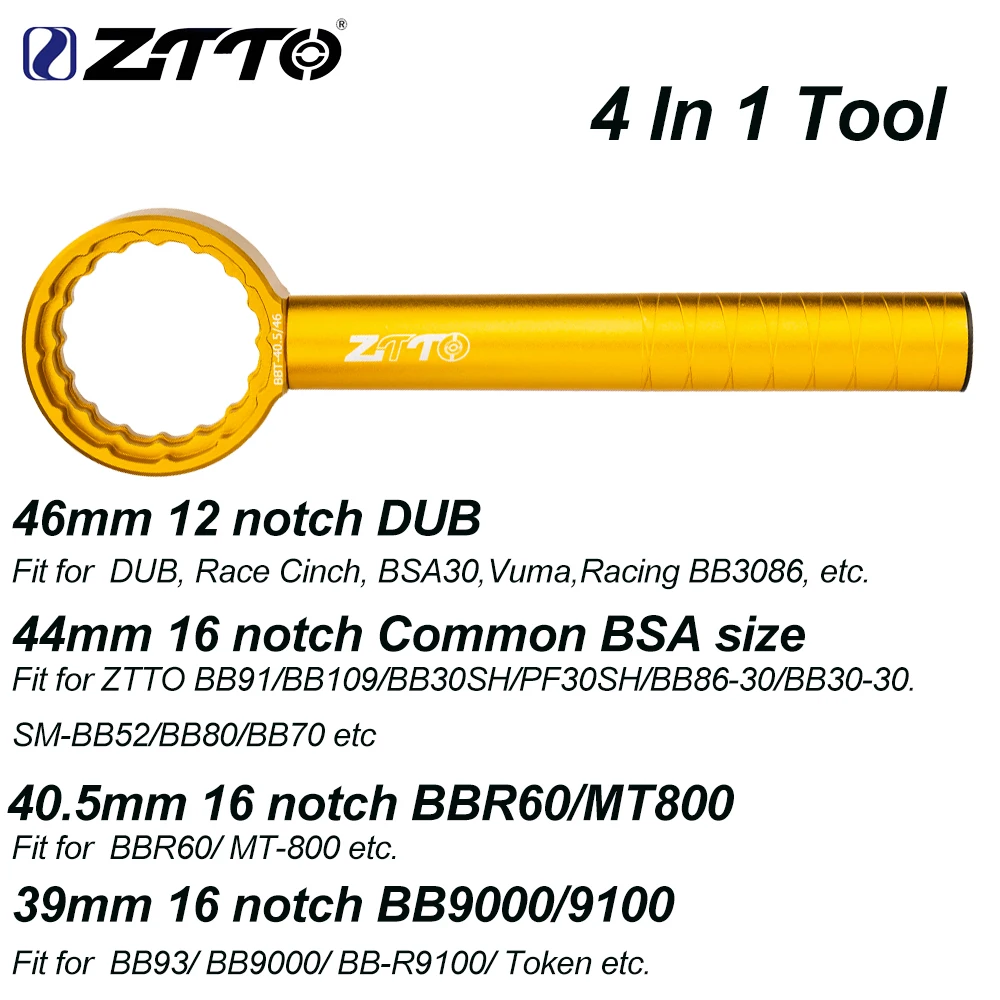 ZTTO 4 In 1 BB Tool Road Bike Bottom Bracket Wrench for BB51 BB52