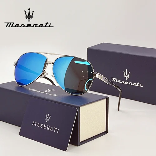 Imagen 1 del producto MASERATI gafas polarizadas UV400 de alta gama para coche Ghibli Mc20 Mcpura Quattroporte Levante Grecale GT GranCabrio Drive gafas de sol