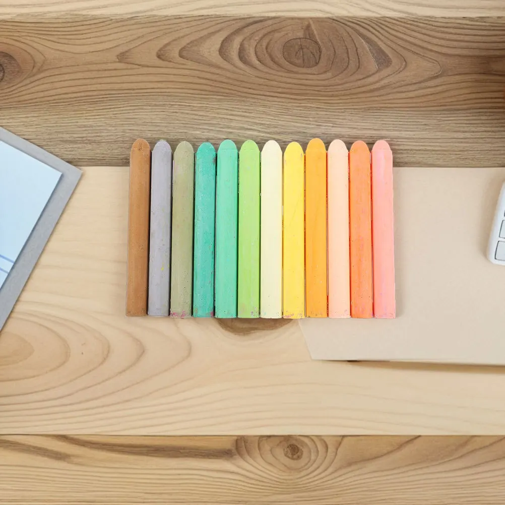 

48pcs Colored Kids Jumbo Dustless Washable Dustless Sidewalk Chalk Set Outdoor Drawing Chalk School Playground Use